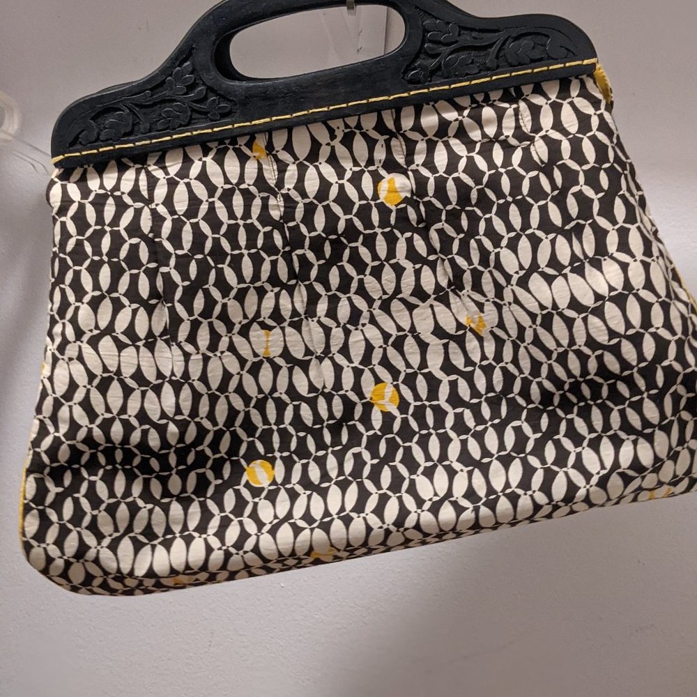 Anthropology fabric handbag